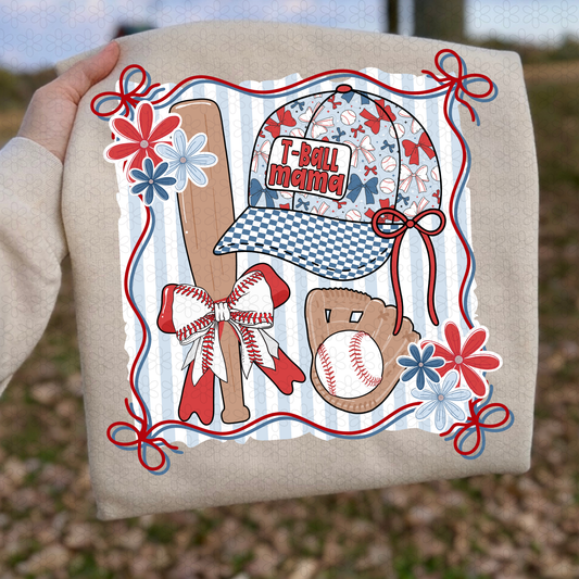 T-Ball Mama Hat Coquette DTF Transfer