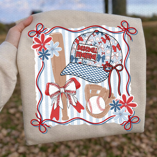 Baseball Mama Hat Coquette Completed Tee