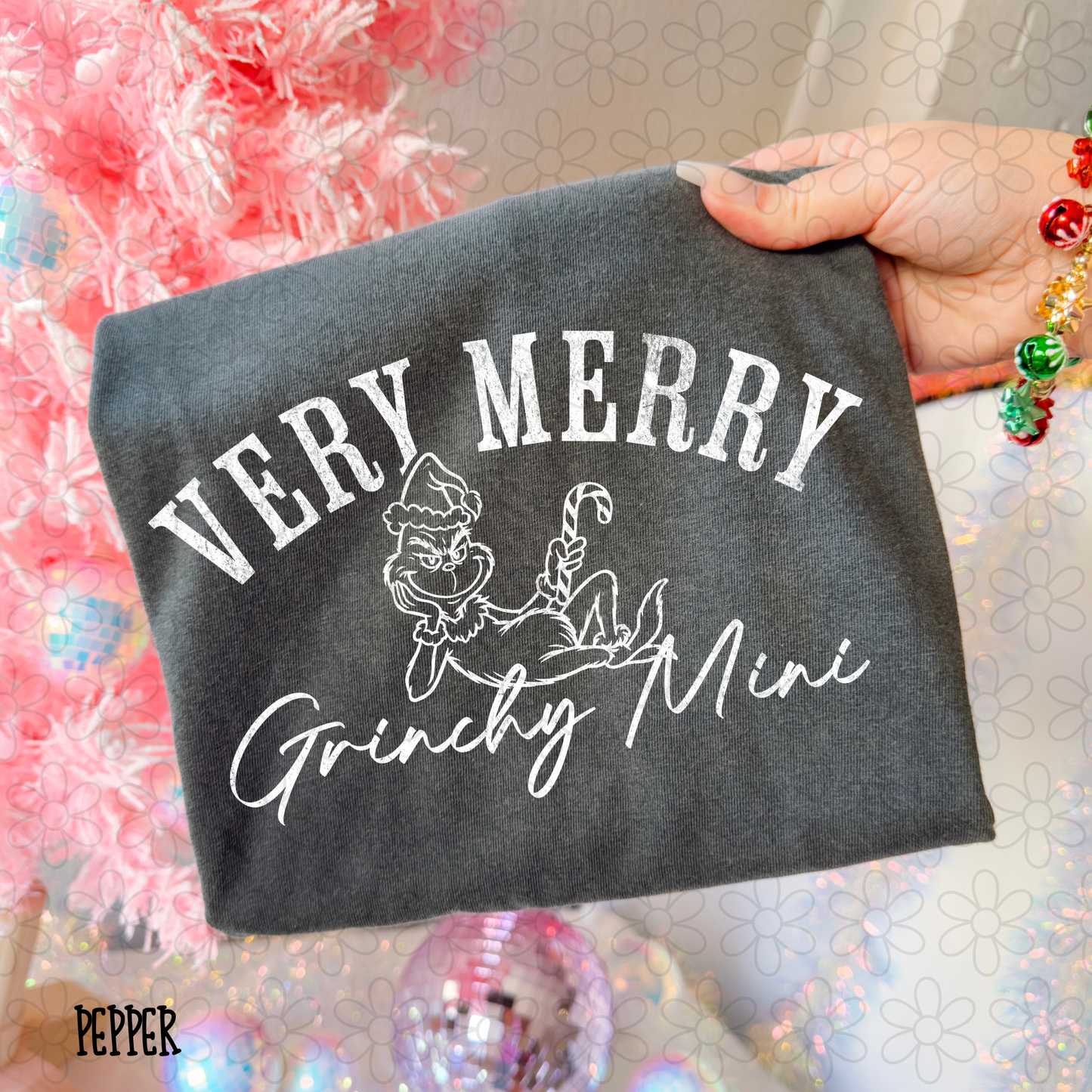 Very Merry Grinchy Mini Kids Completed Tee