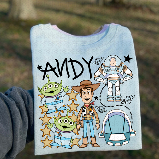 Andy Characters DTF Transfer