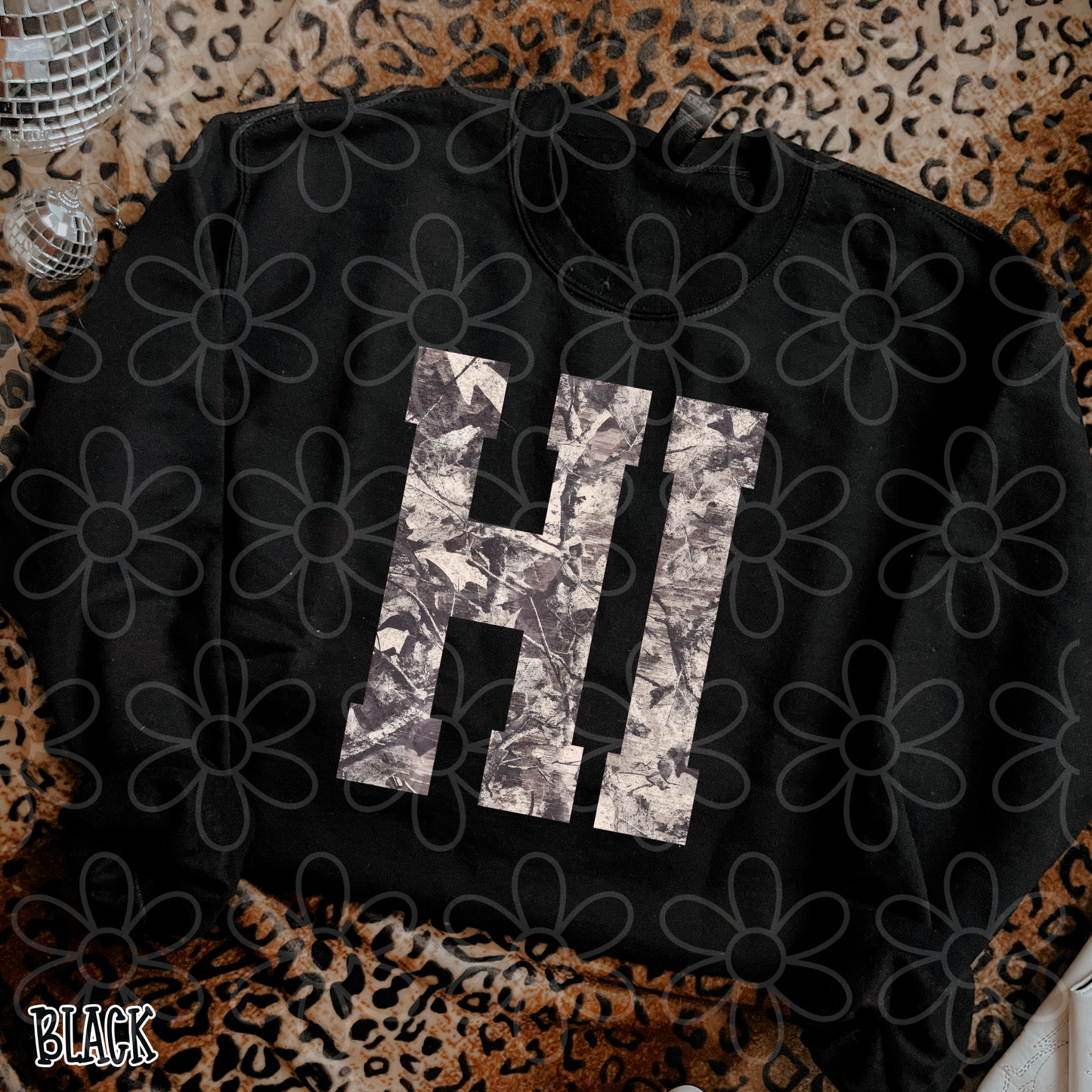 Leafy Camo State Abbreviations (Multiple Options) ( DTF Transfer