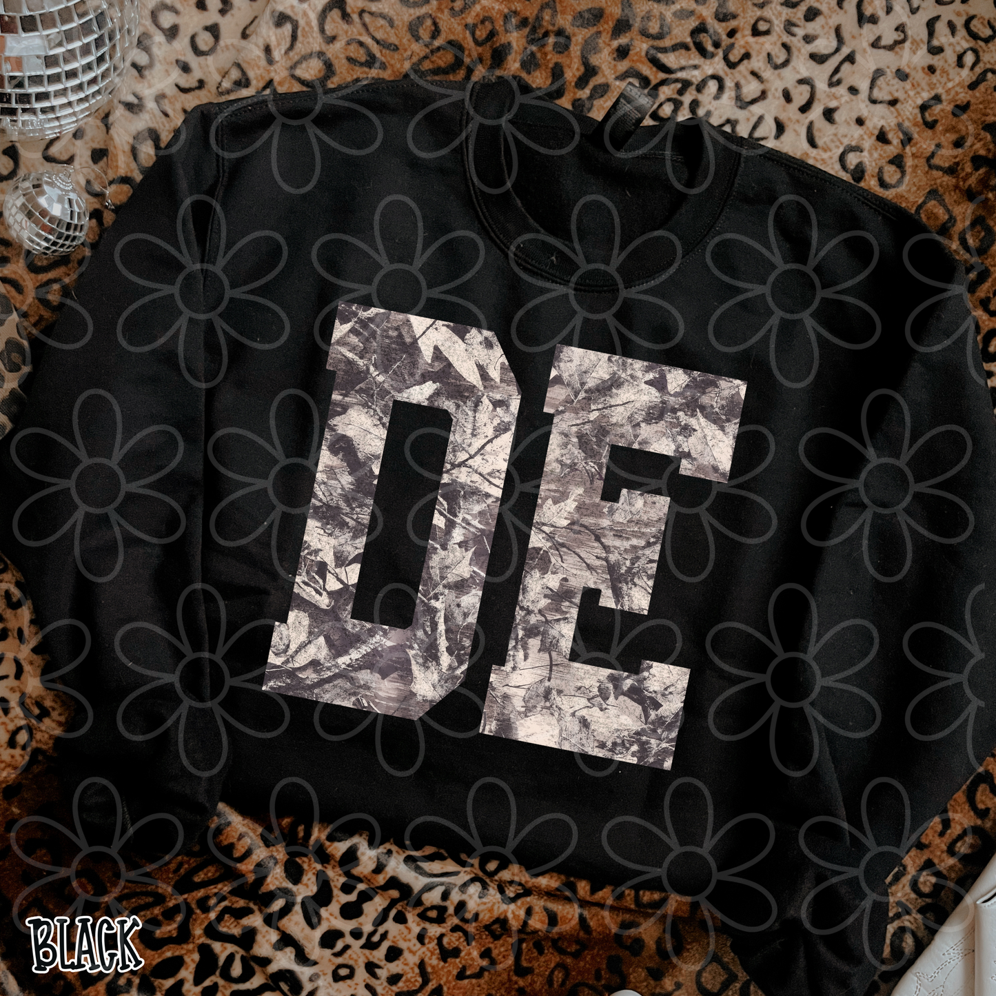 Leafy Camo State Abbreviations (Multiple Options) ( DTF Transfer
