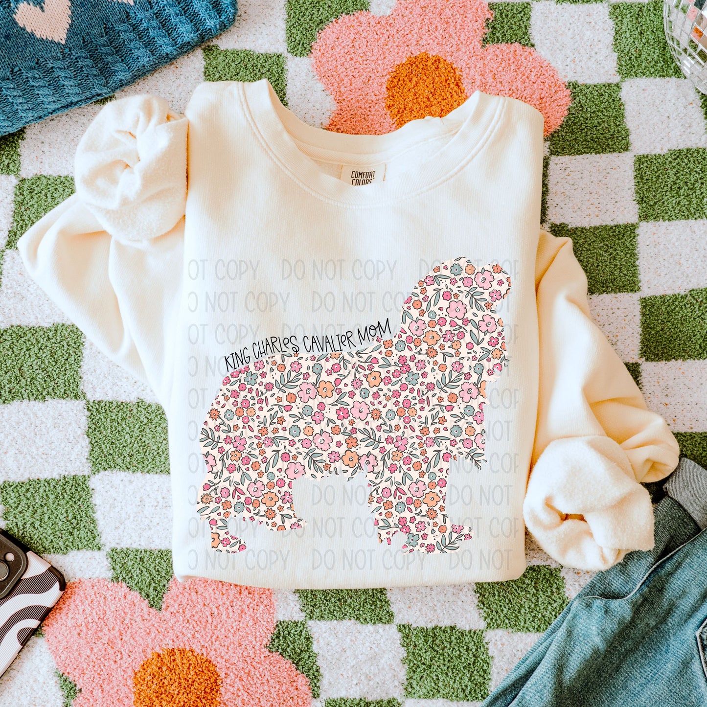 Dog Floral  ( Multiple Options NO CUSTOMS )DTF Transfer
