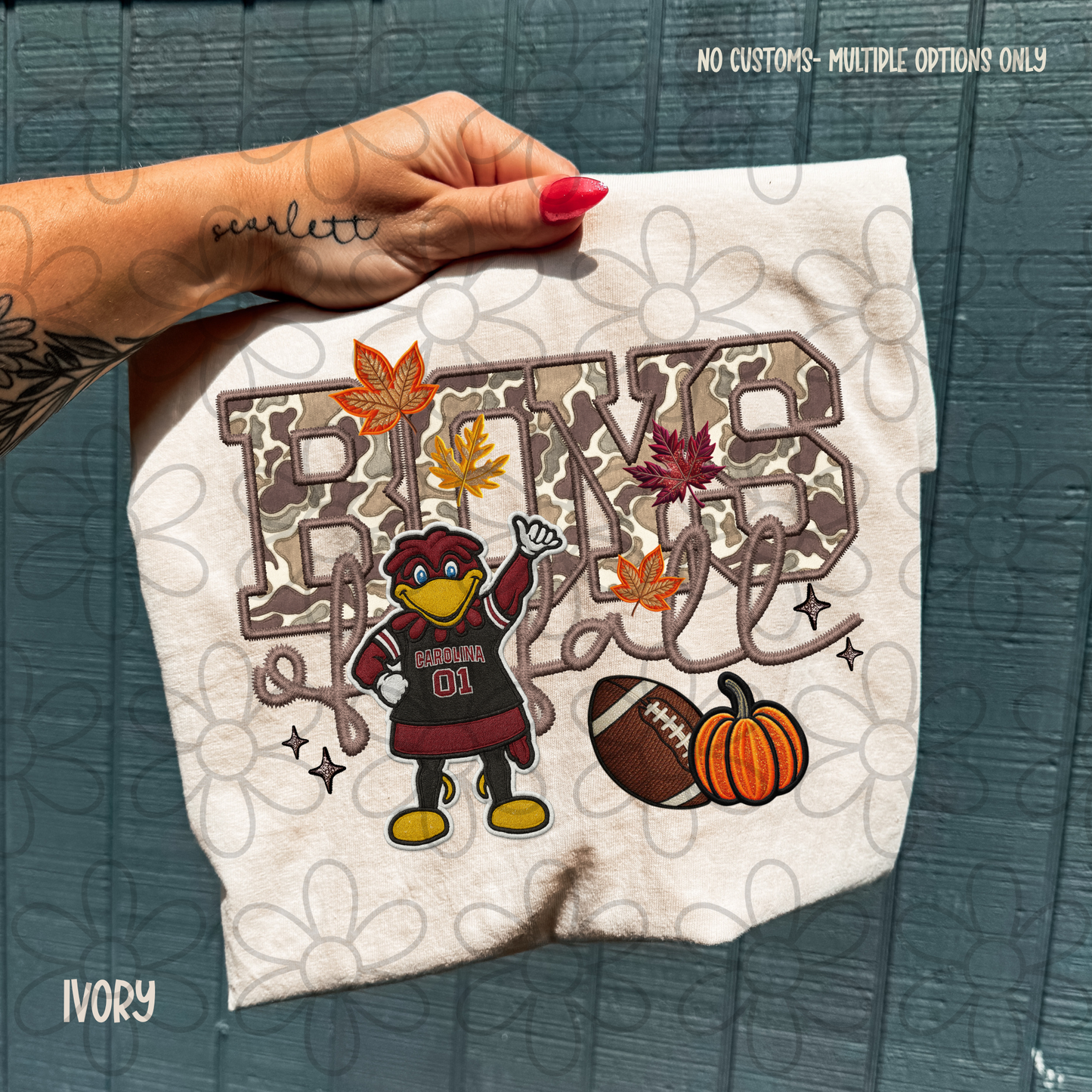 Boys Of Fall Football Teams (Multiple Options) Kids Completed Tee