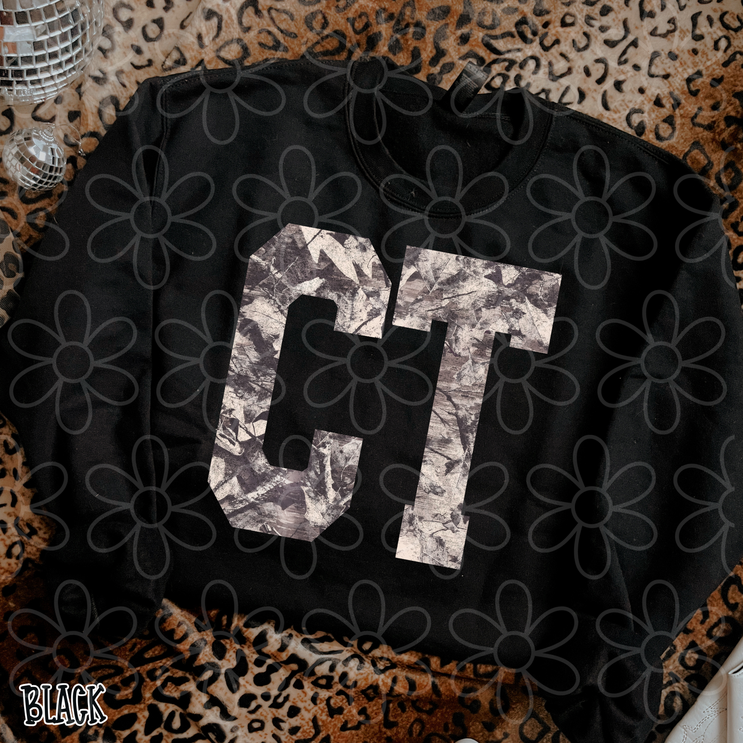 Leafy Camo State Abbreviations (Multiple Options) ( DTF Transfer