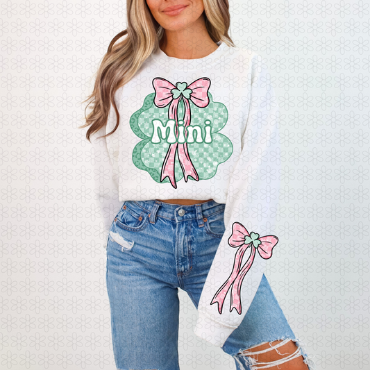 Checkered Coquette Mini Clover Completed Tee