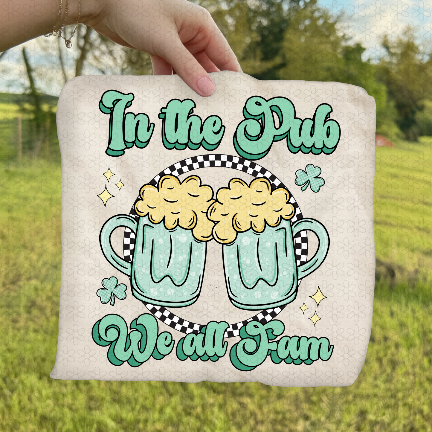In The Pub We All Fam Completed Tee