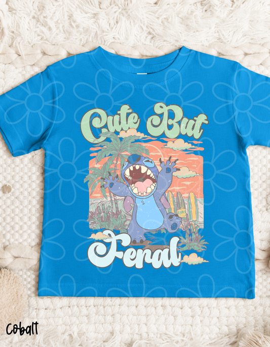 Cute But Feral Stitch Kids Completed Tee
