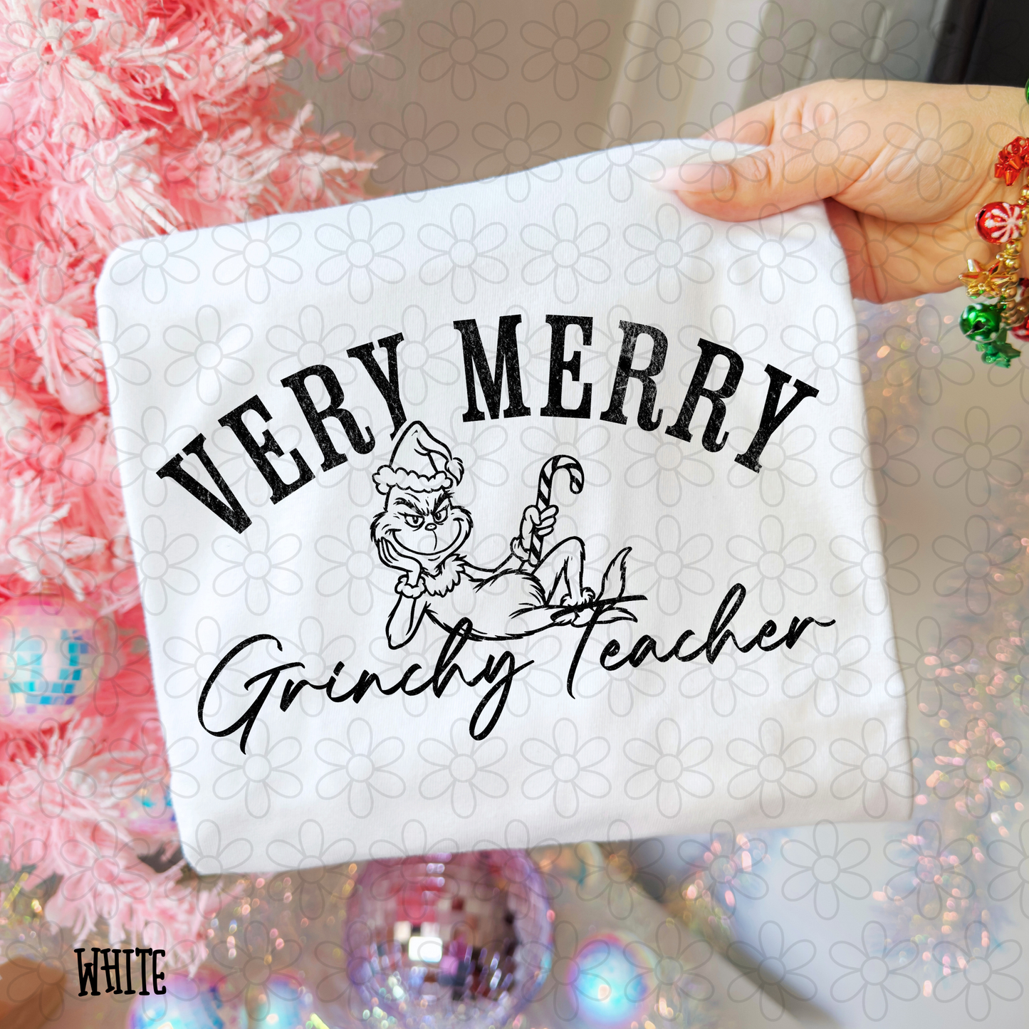 Very Merry Grinchy Name Black (Multiple Options) DTF Transfer