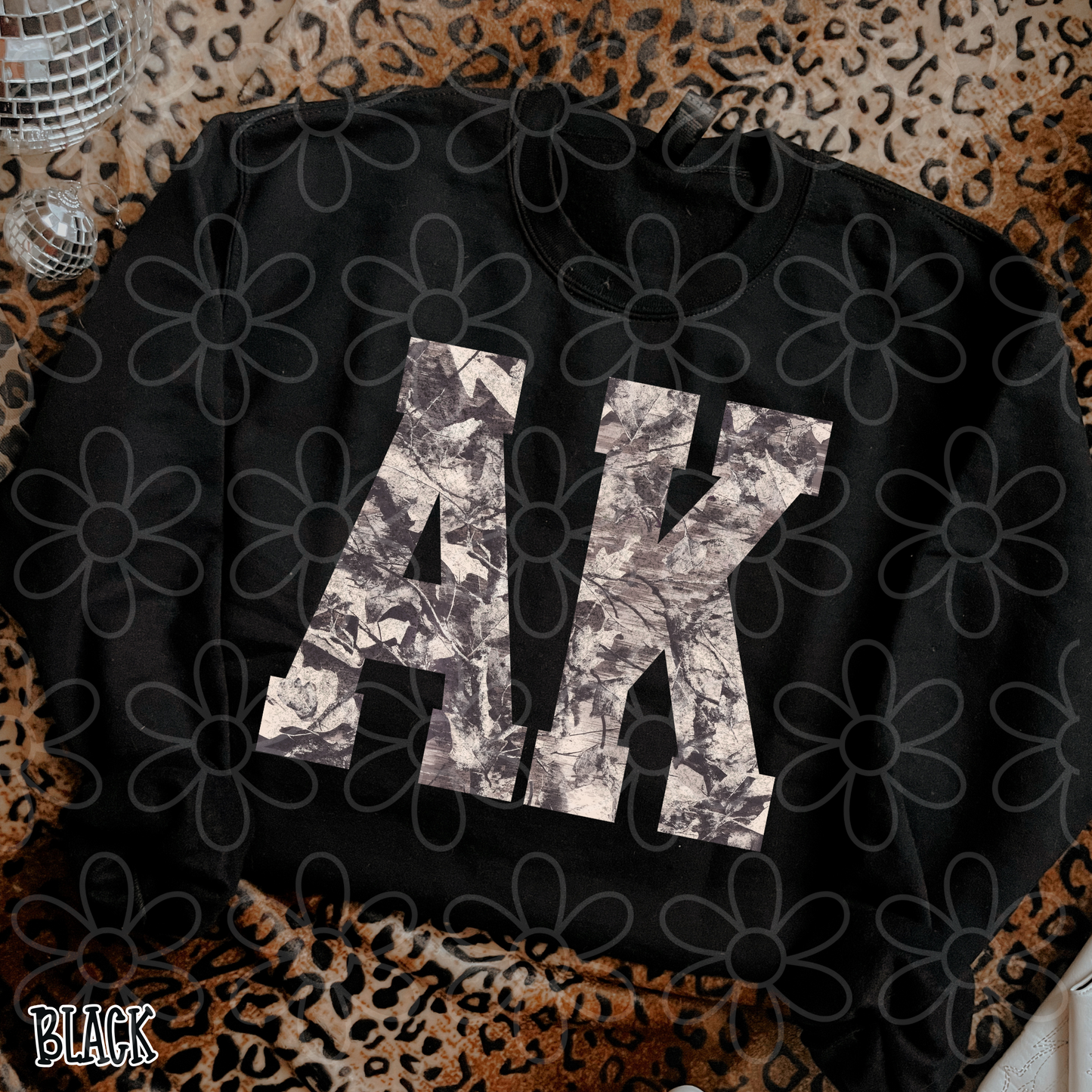 Leafy Camo State Abbreviations (Multiple Options) ( DTF Transfer