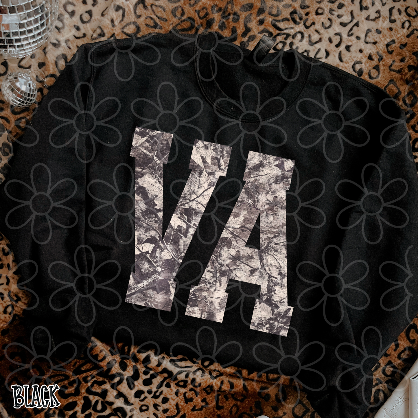 Leafy Camo State Abbreviations (Multiple Options) Completed Tee