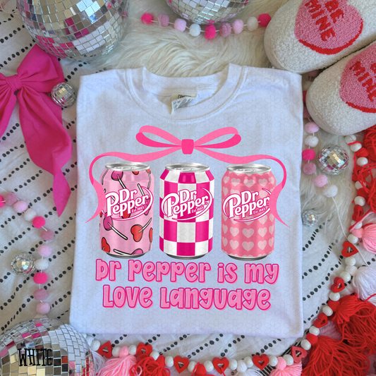 Love Language Pink Drinks (Multiple Options) DTF Transfer