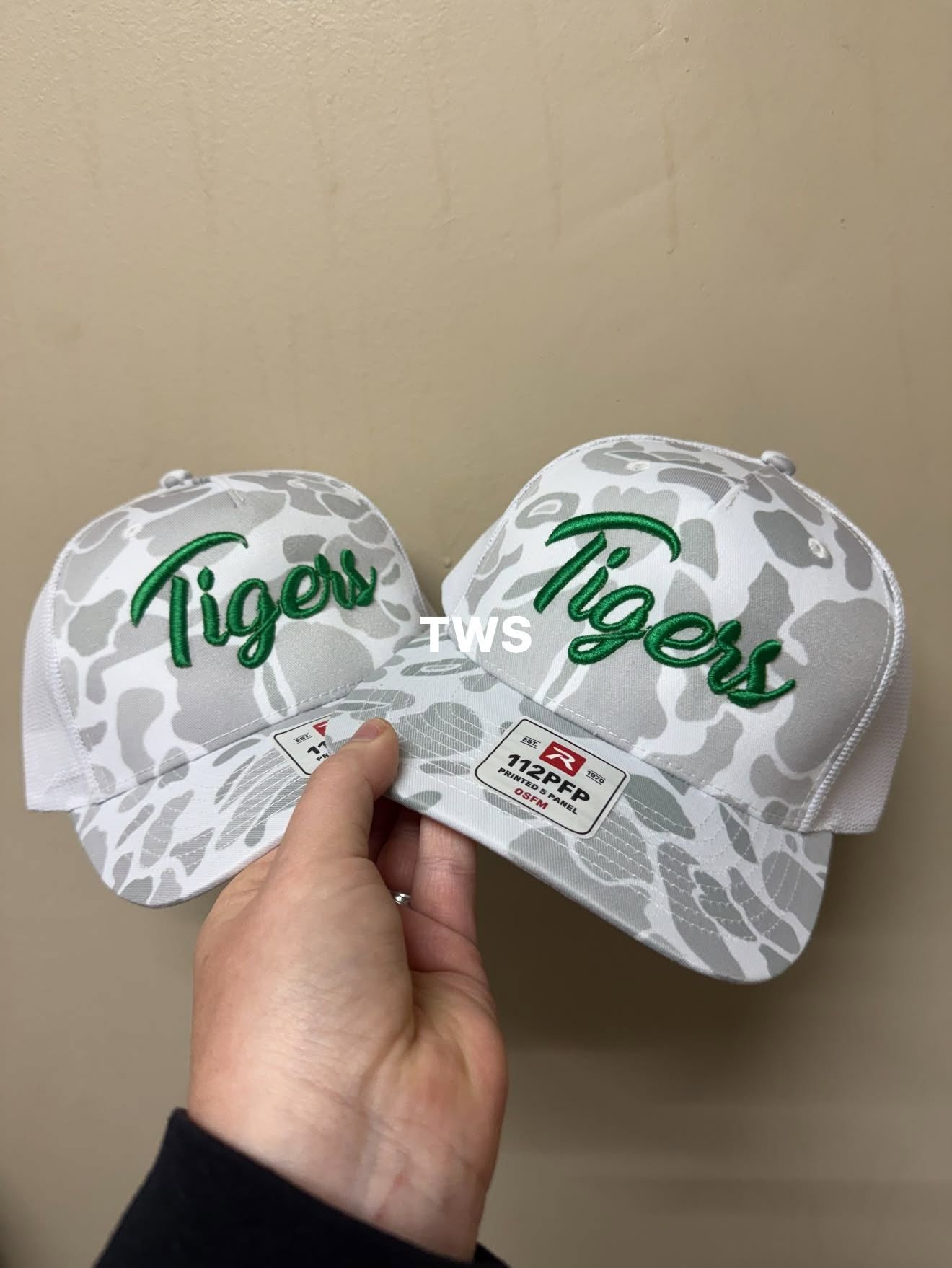Tigers Camo Embroidery Hats