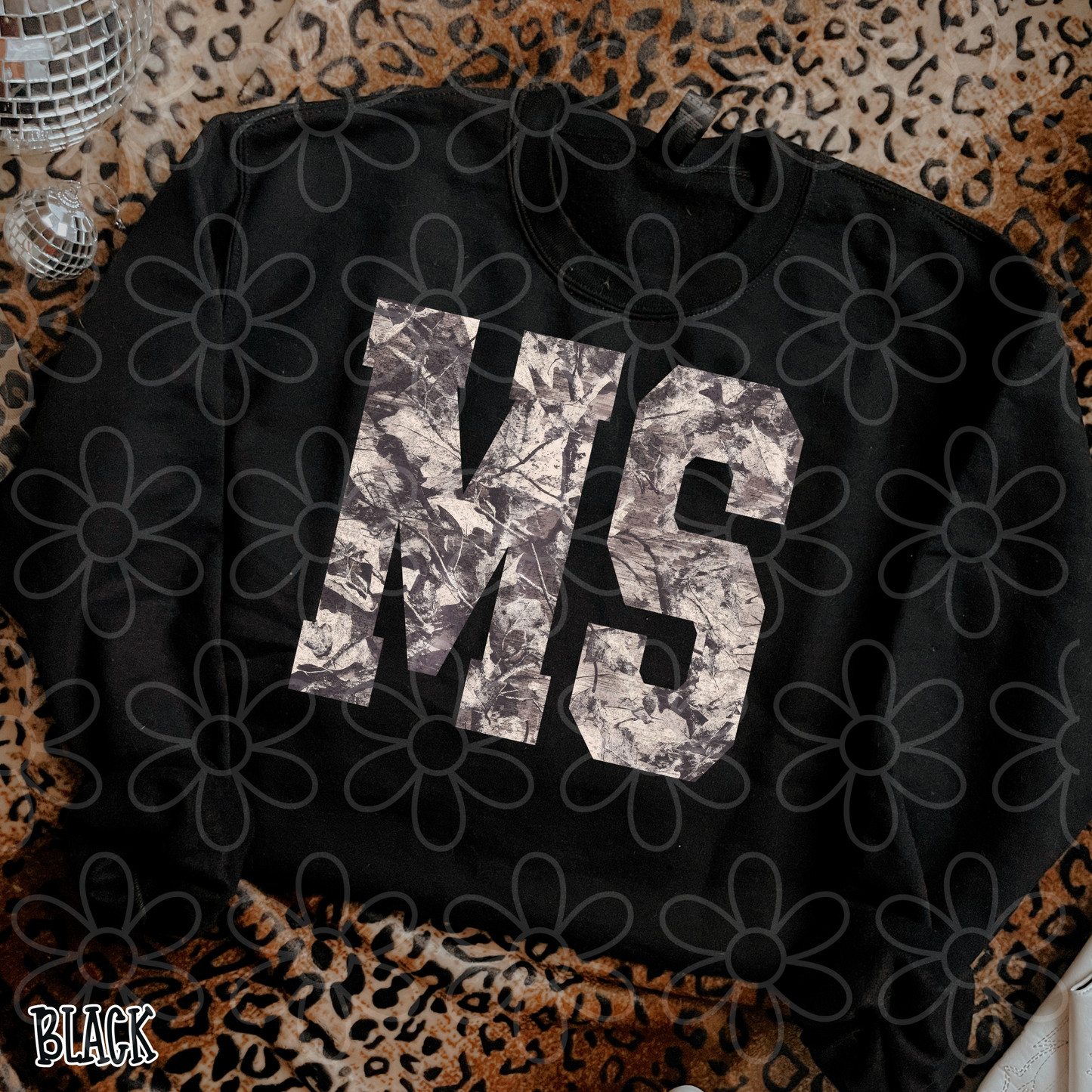 Leafy Camo State Abbreviations (Multiple Options) Kids Completed Tee