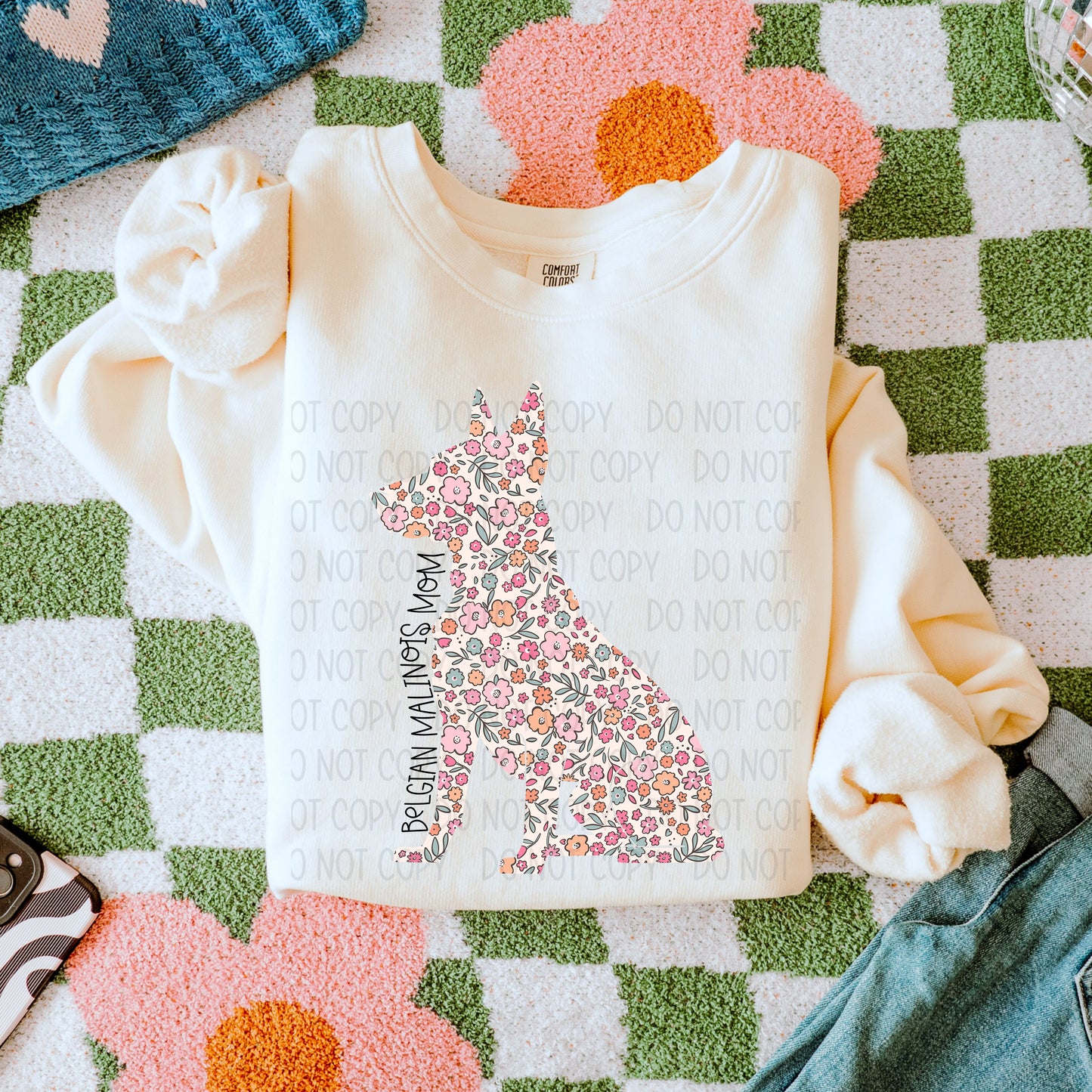 Dog Floral  ( Multiple Options NO CUSTOMS )DTF Transfer