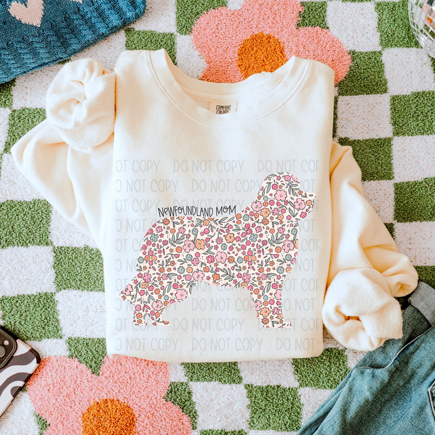 Dog Floral  ( Multiple Options NO CUSTOMS )DTF Transfer