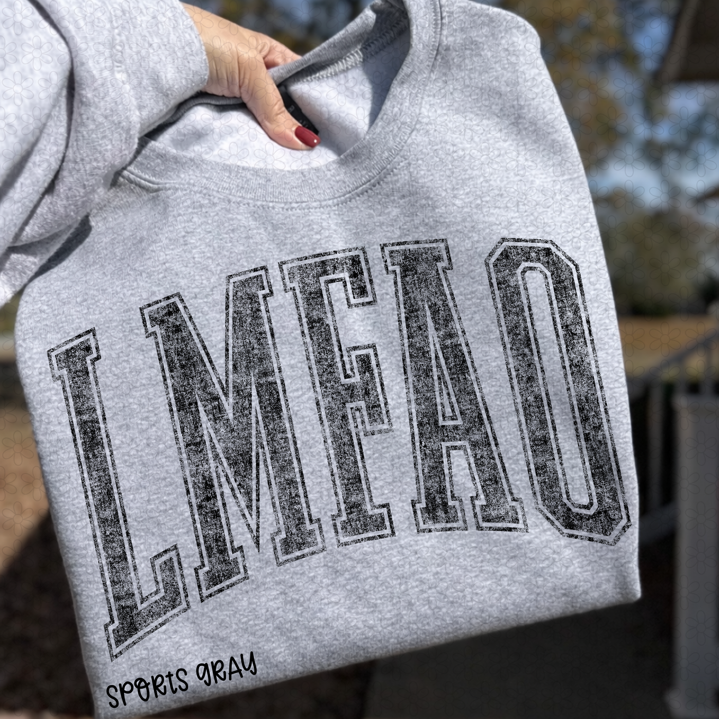 Black Grey Distressed LMFAO Completed Tee