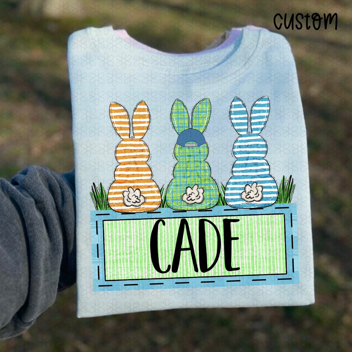 Custom Name Boy Bunny Completed Tee