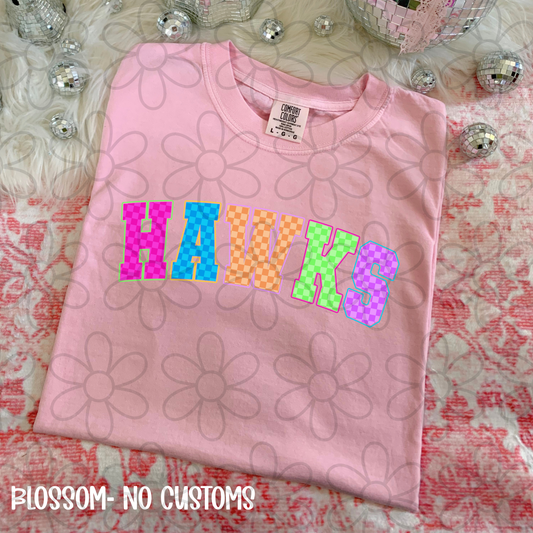 Colorful Checkered Sports Teams (Multiple Options) Completed Tee