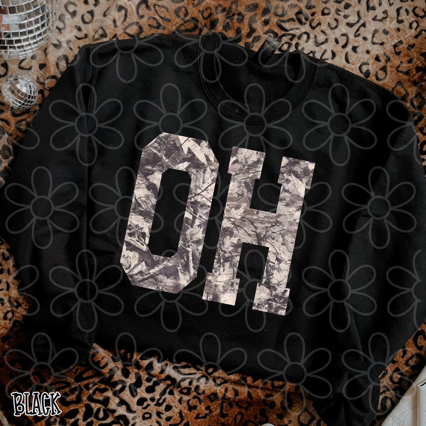 Leafy Camo State Abbreviations (Multiple Options) Completed Tee