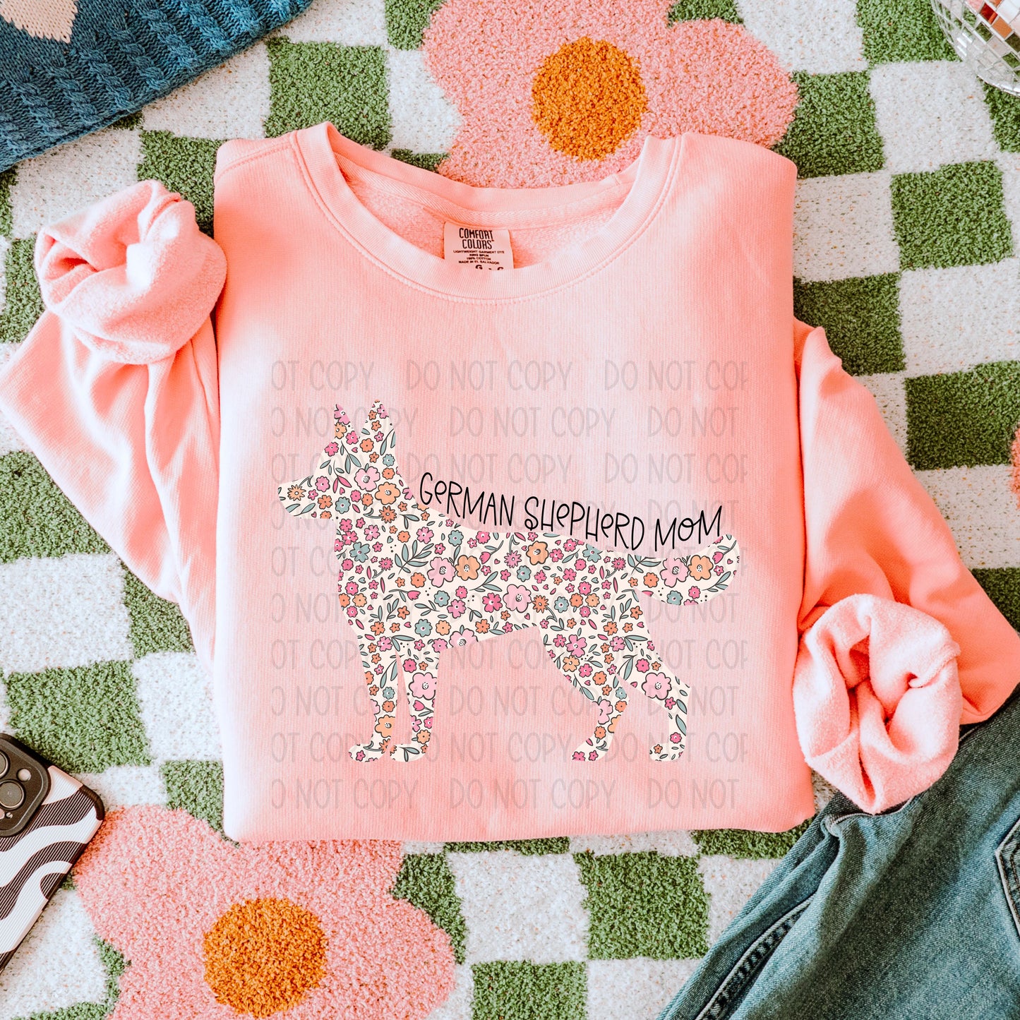 Dog Floral  ( Multiple Options NO CUSTOMS )DTF Transfer