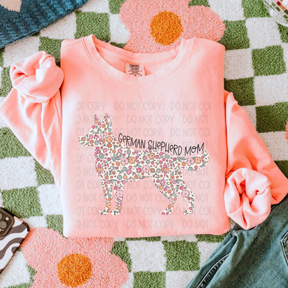 Dog Floral  ( Multiple Options NO CUSTOMS )DTF Transfer