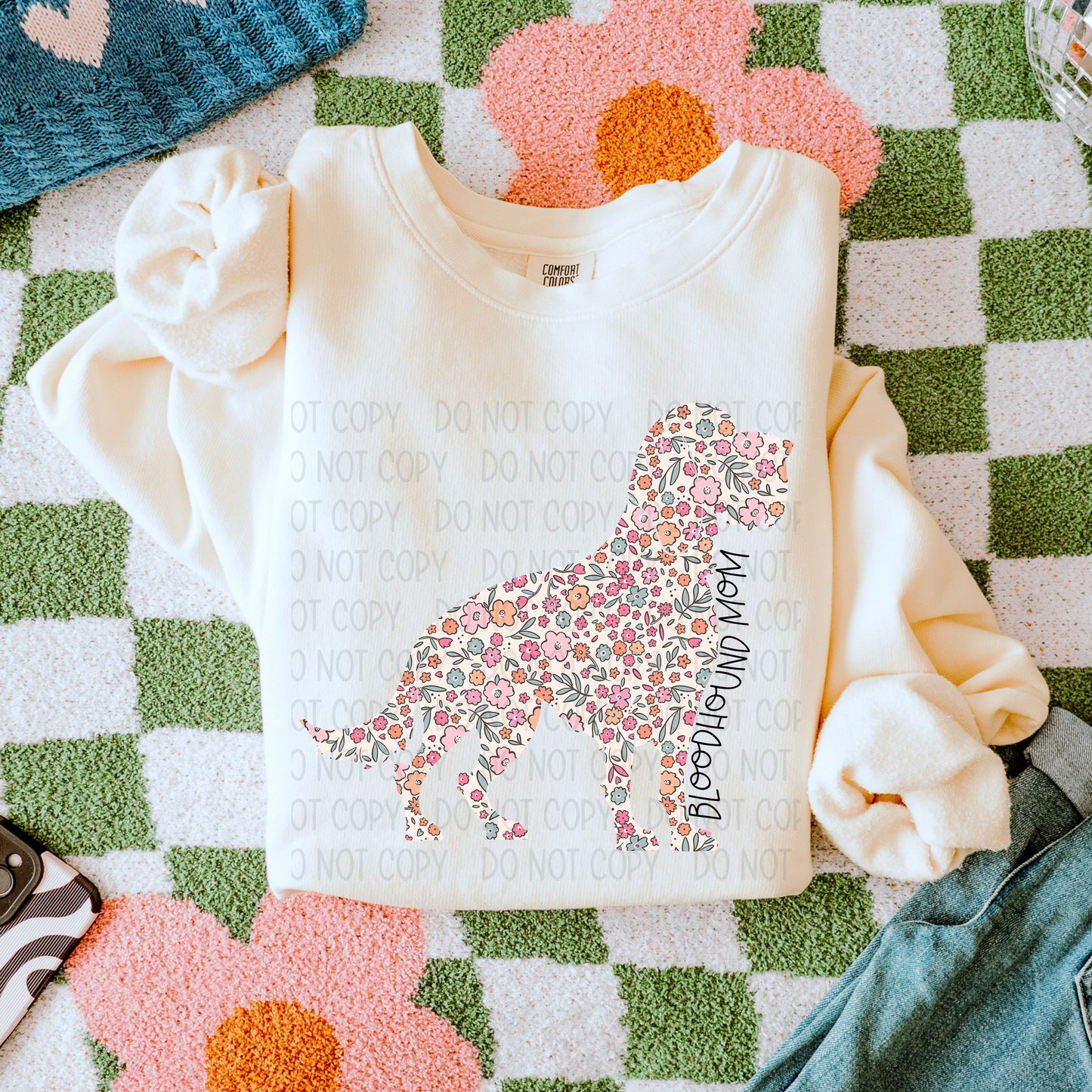 Dog Floral  ( Multiple Options NO CUSTOMS )DTF Transfer