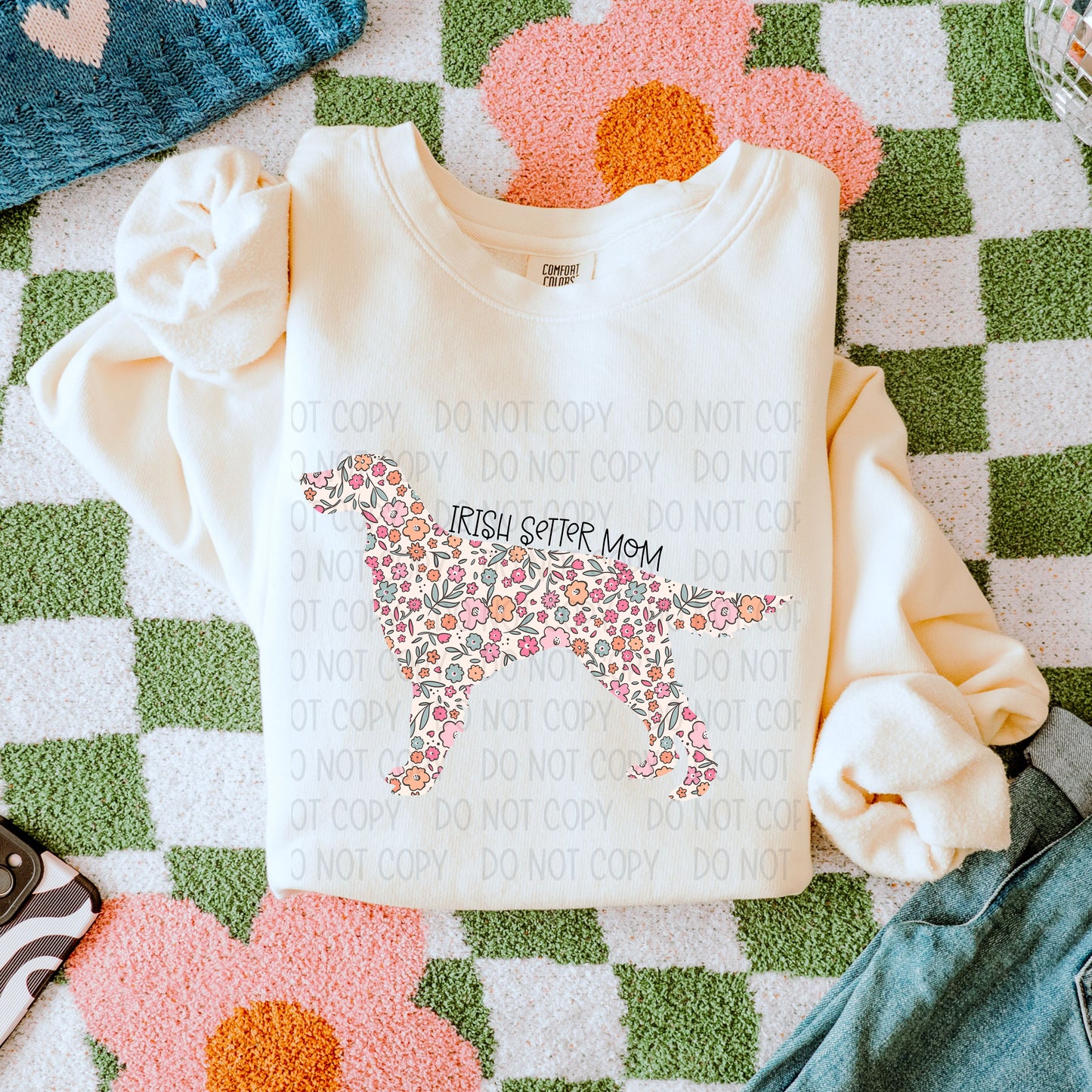 Dog Floral  ( Multiple Options NO CUSTOMS )DTF Transfer