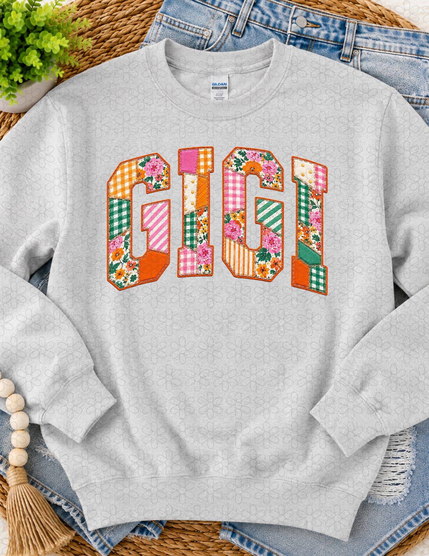 Pink Orange Patchwork Titles (Multiple Options No Customs) Completed Tee
