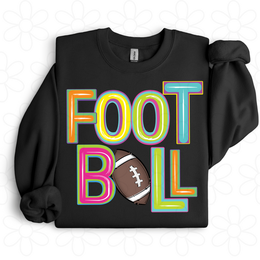 Colorful Football Completed Tee