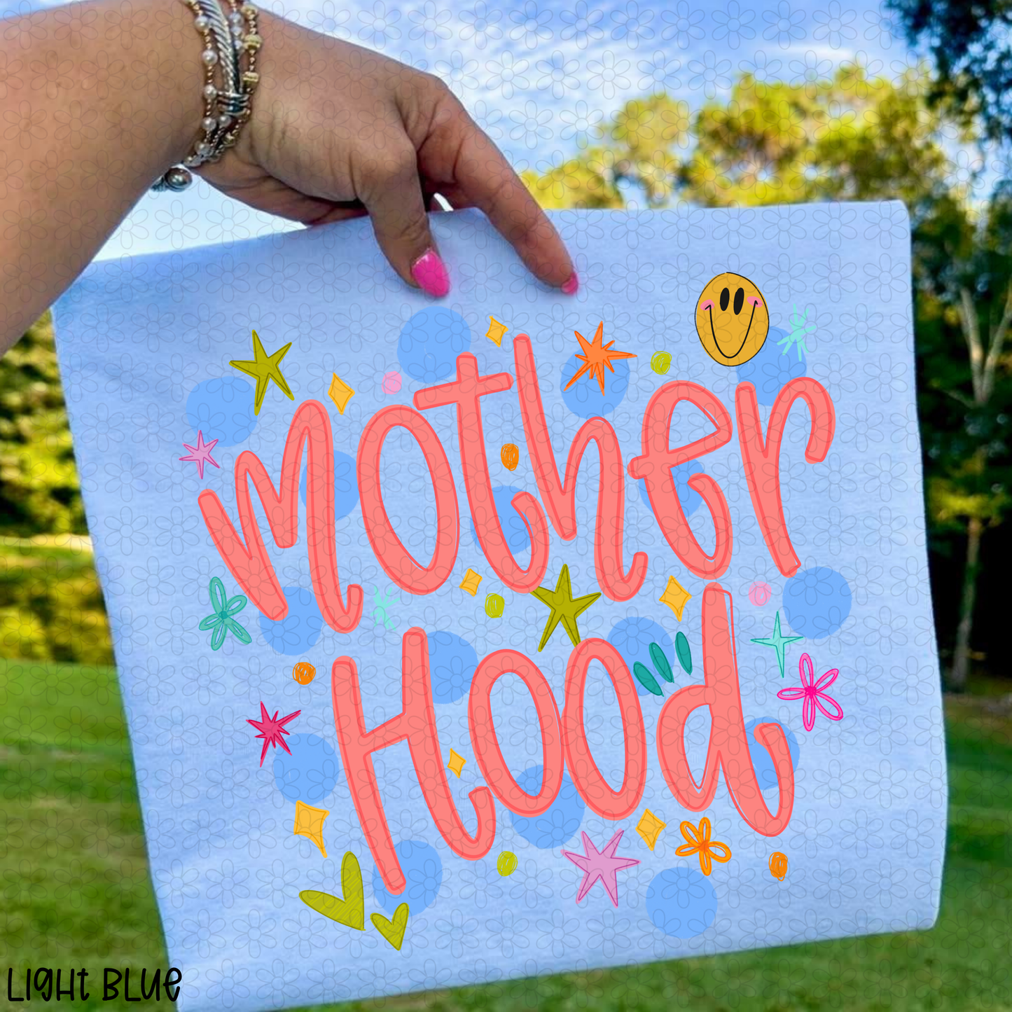 Dotted Mother Hood DTF Transfer