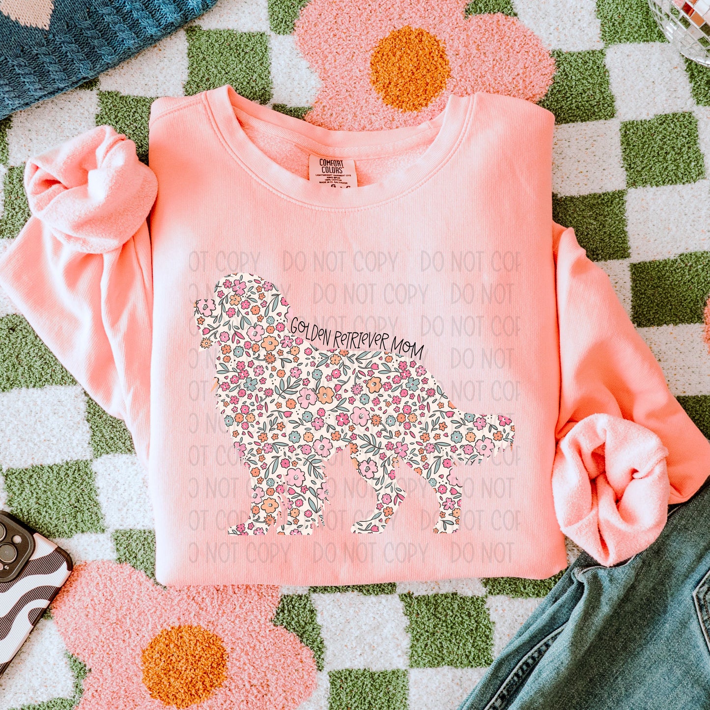 Dog Floral  ( Multiple Options NO CUSTOMS )DTF Transfer