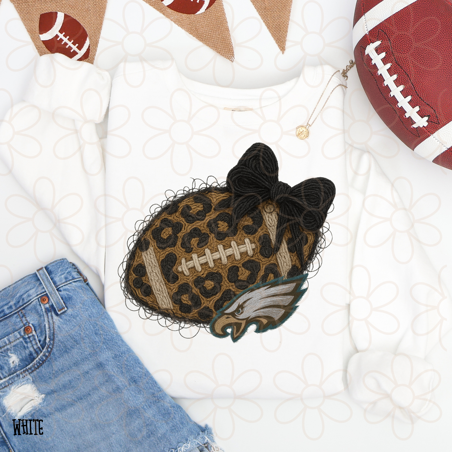 Leopard Faux Football Teams (Multiple Options) DTF Transfer