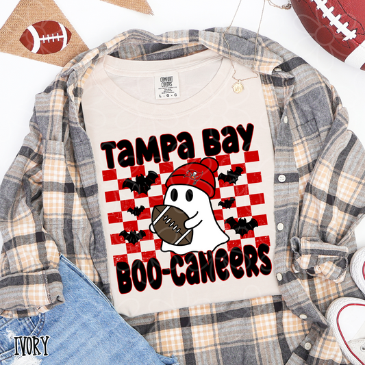Ghost Boo Football Teams (Multiple Options) Kids Completed Tee
