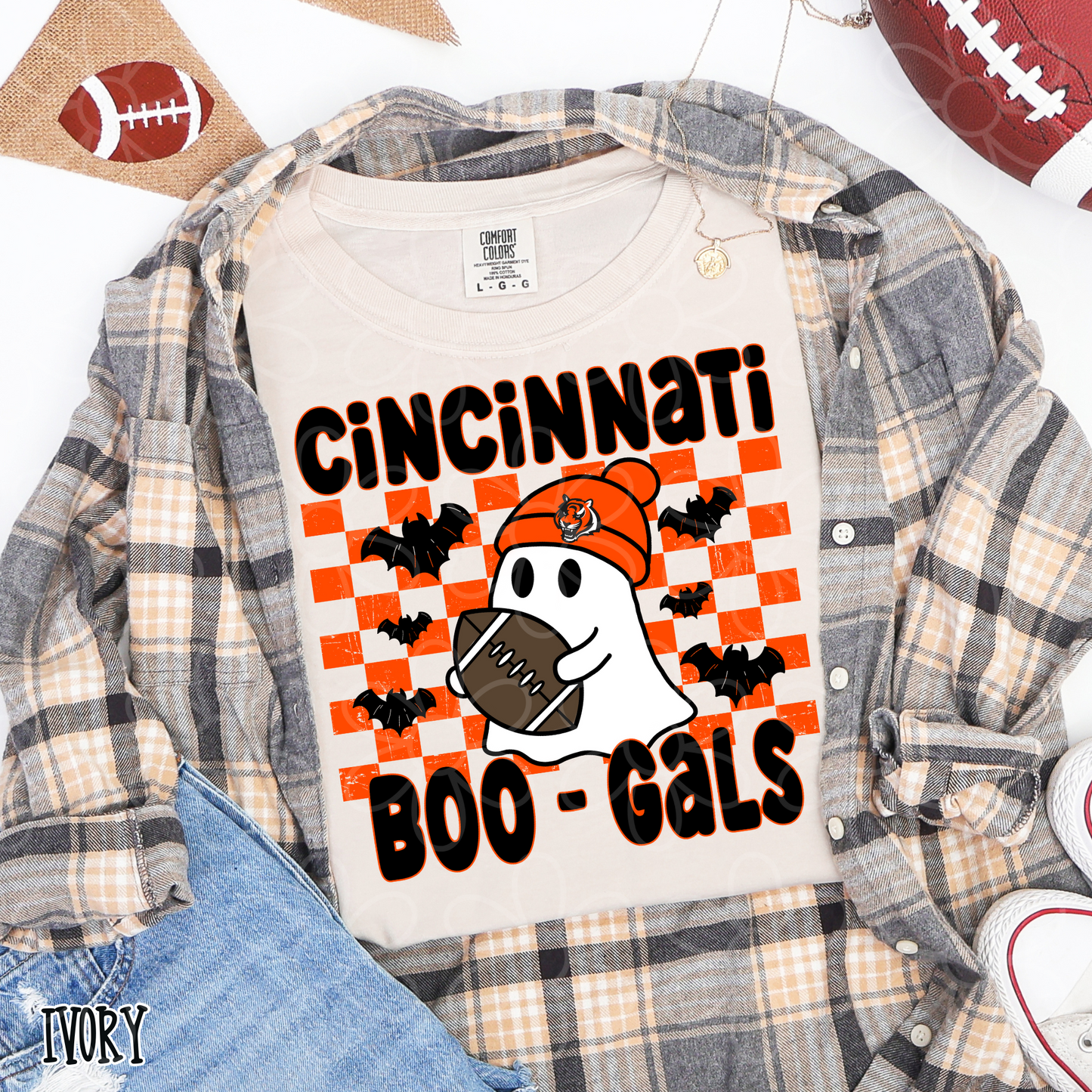 Ghost Boo Football Teams (Multiple Options) DTF Transfer
