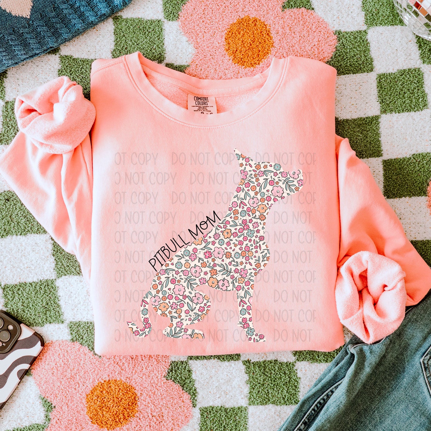 Dog Floral  ( Multiple Options NO CUSTOMS )DTF Transfer