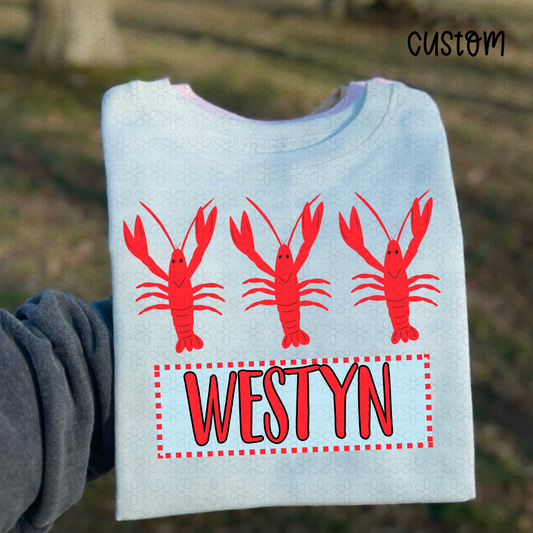 Custom Name Crawfish DTF Transfer