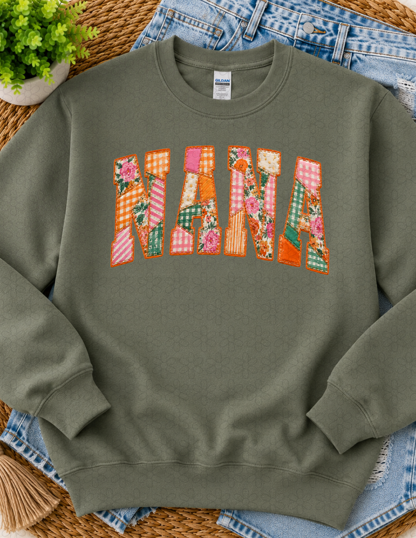 Pink Orange Patchwork Titles (Multiple Options No Customs) Completed Tee