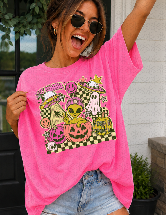ALIEN HALLOWEEN Completed Tee