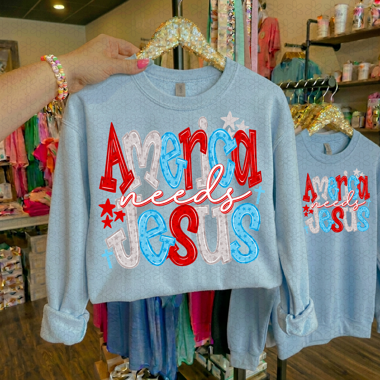 AMERICA NEEDS JESUS Completed Tee
