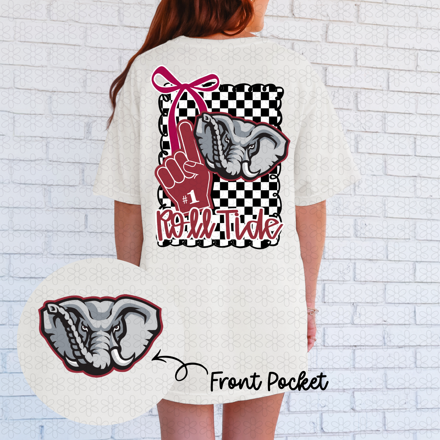 Bow Checkered Teams (Multiple Options) Completed Tee