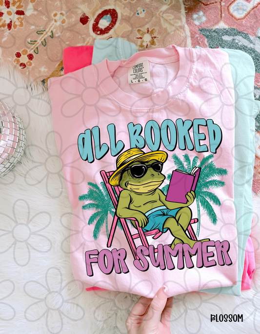 All Booked For Summer Frog Completed Tee