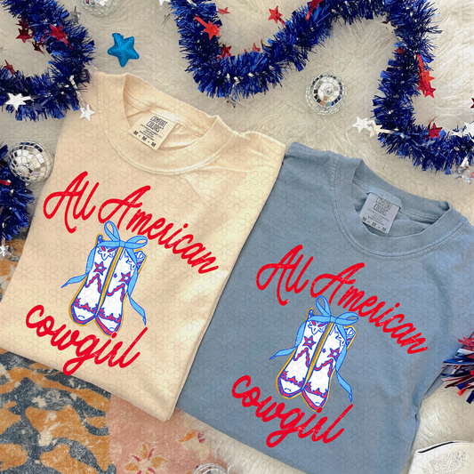 All American Cowgirl Boots Completed Tee