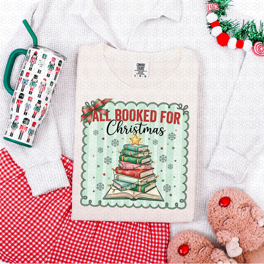 All Booked For Christmas Completed Tee