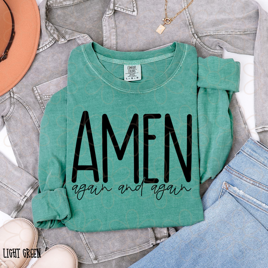 Amen Again And Again Kids Completed Tee
