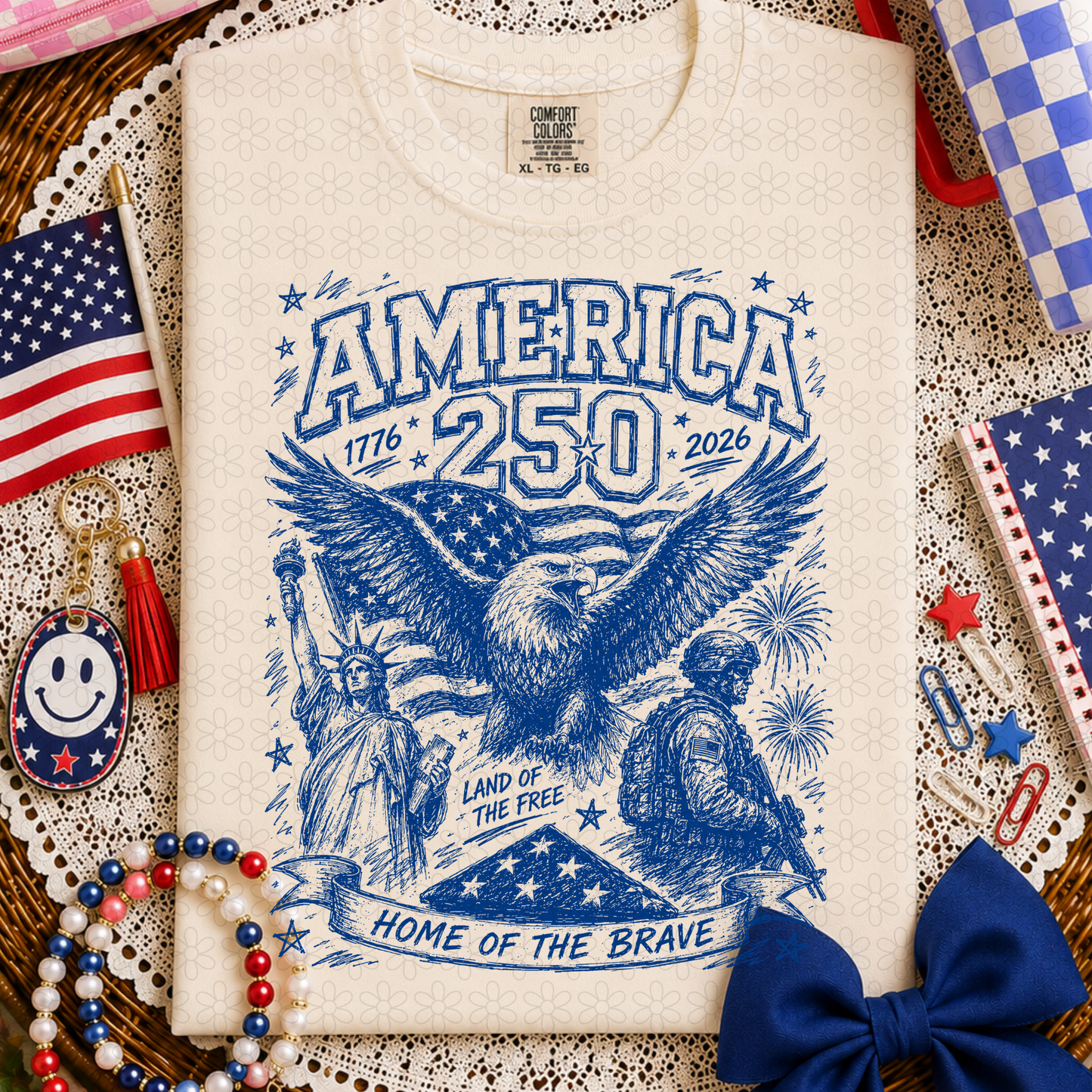 America 250 Collage DTF Transfer