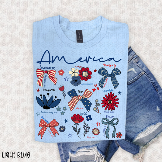 America Coquette Completed Tee
