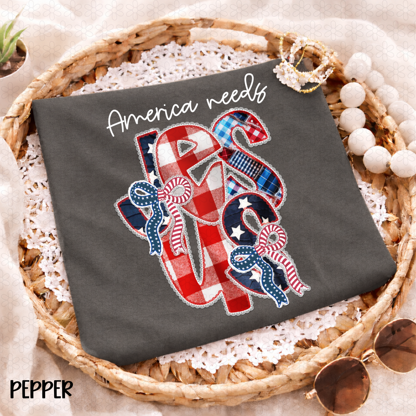 America Needs Jesus (Black or White) Completed Tee