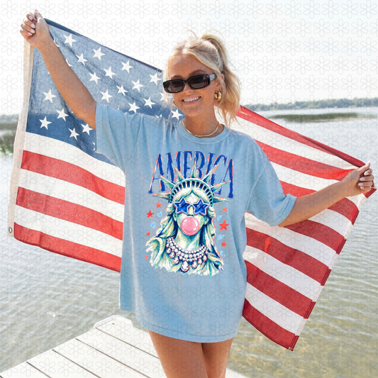 America Statue Of Liberty Completed Tee