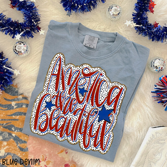 America The Beautiful  DTF Transfer
